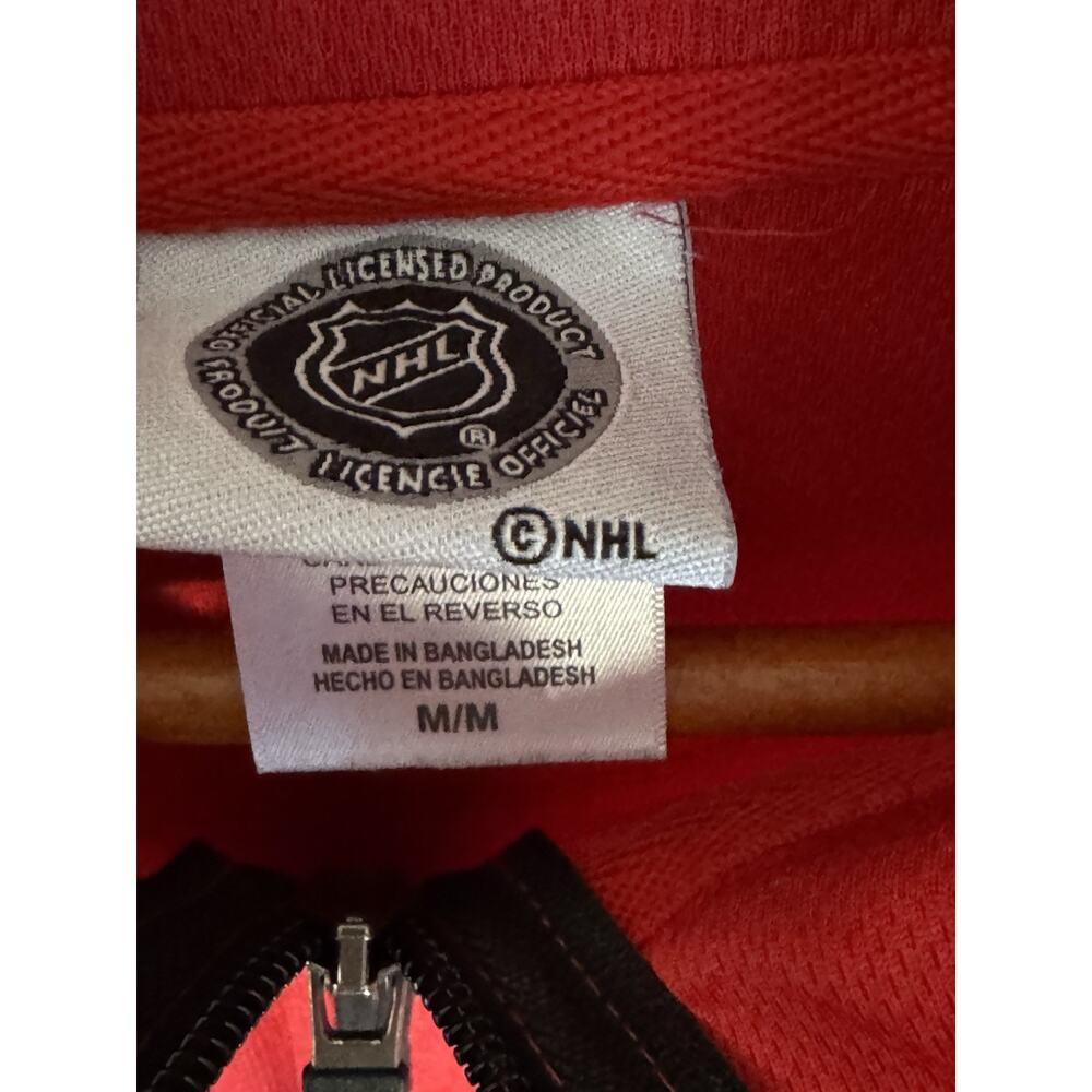 NHL Hockey Chicago Blackhawks Red Men's 1/4 Zip Long Sleeve Shirt Size M - Picture 3 of 3